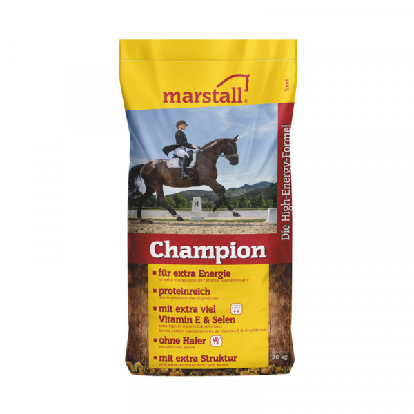 marstall Champion 20kg - Haferfreies Powermüsli für Sportpferde