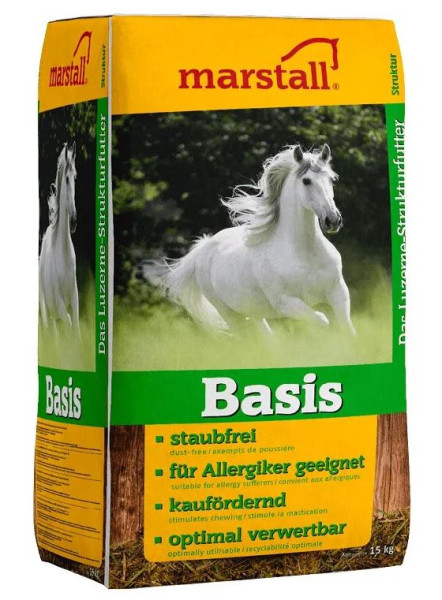 marstall Basis 15kg - melassierte Luzerne Raufutter Ersatz