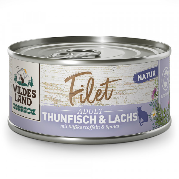 Wildes Land Filet Thunfisch & Lachs 80g