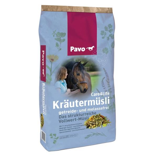 Pavo Care4Life Kräutermüsli 15kg - strukturreiche Futtermischung