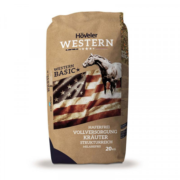 Höveler Western Basic 20kg - Vollwertiges, haferfreies Müsli für Westernpferde